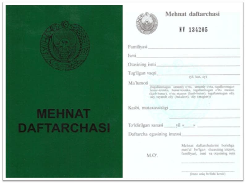 Qog‘oz shaklidagi mehnat daftarchalari berilishi to‘xtatiladi