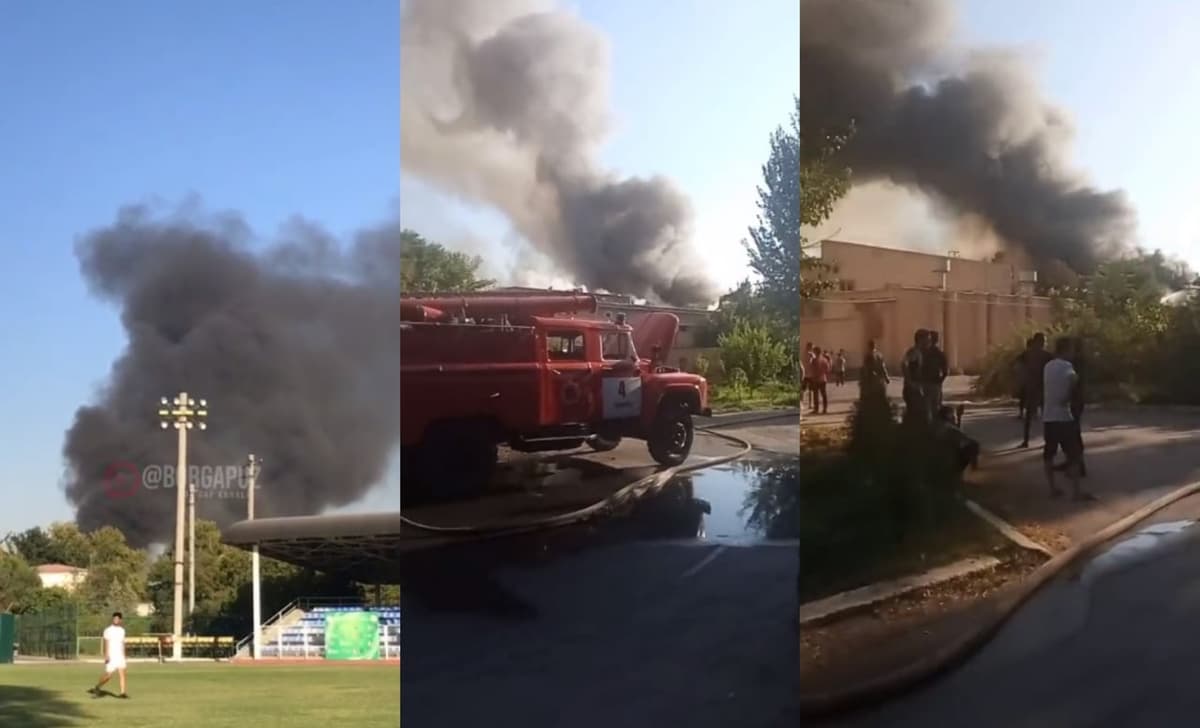В производственном цеху Яккасарайского технопарка произошел пожар