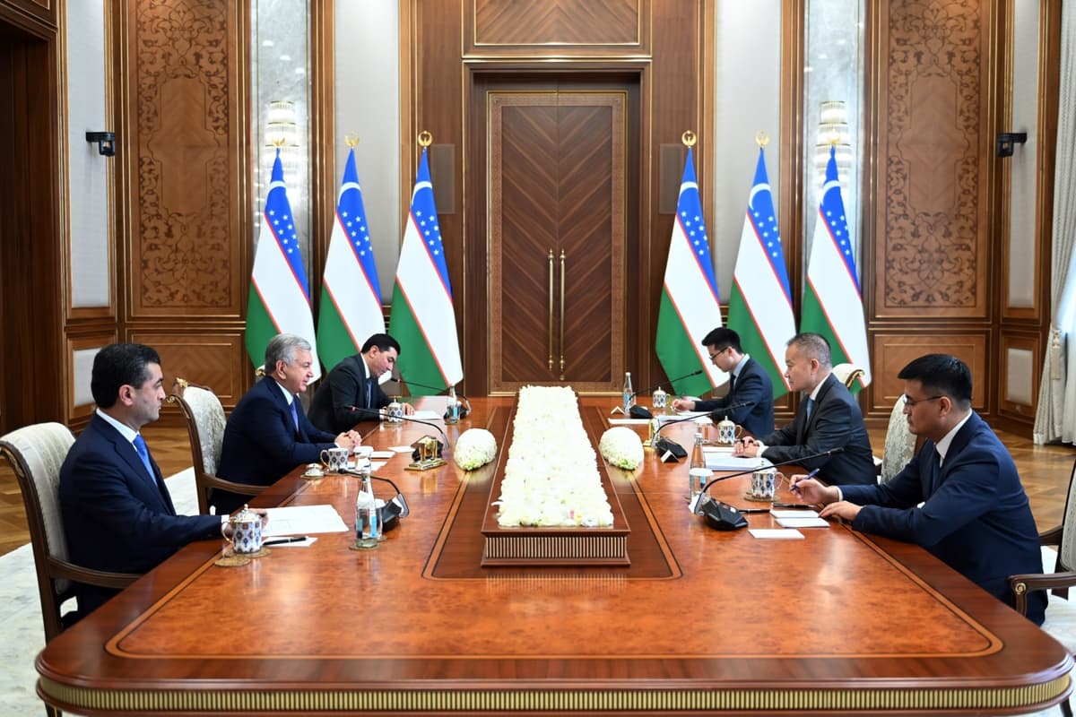 President Shavkat Mirziyoyev receives delegation from China