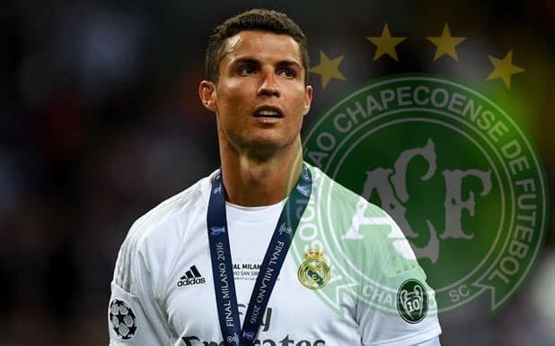 Ronaldu «Shapekoense» uchun 3 million yevro xayriya qildi