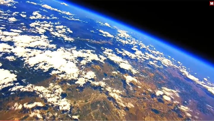 Stratosferaga uchirilgan shar Yerni 30 km balandlikdan tasvirga oldi
