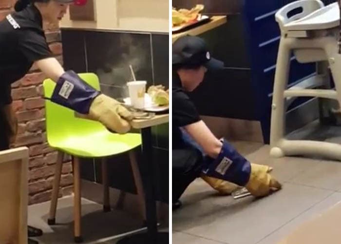 Burger King kafesida Galaxy Note 7 smartfoni yonib ketdi (Video)