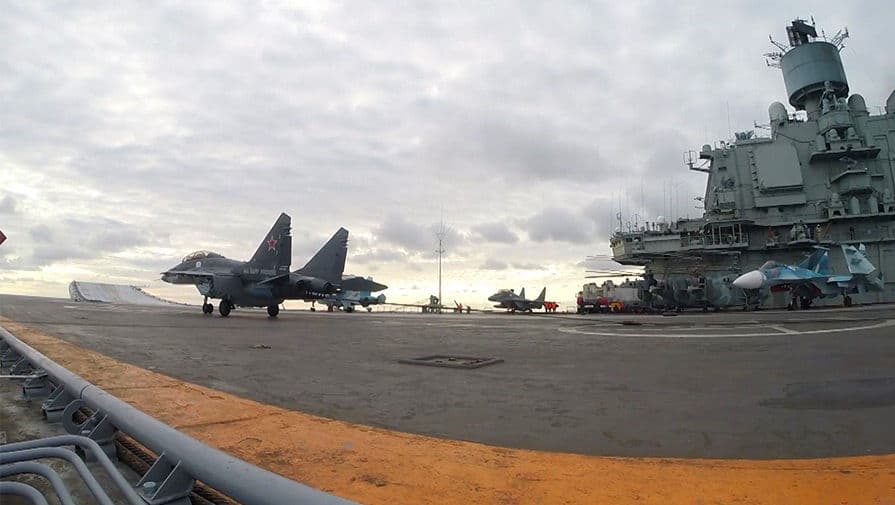 "Interfaks" "Admiral Kuznetsov" kemasi terrorchilarga zarba berishga tayyorlanayotganini ma'lum qildi  
