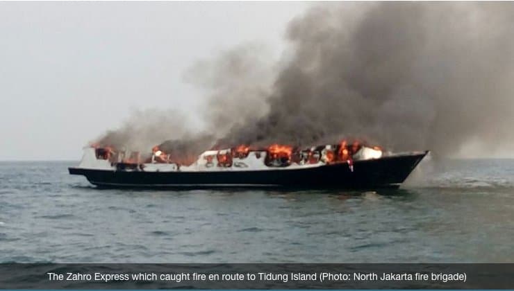 Indoneziya qirg‘oqlari yaqinida yo‘lovchi paromi yonib ketdi