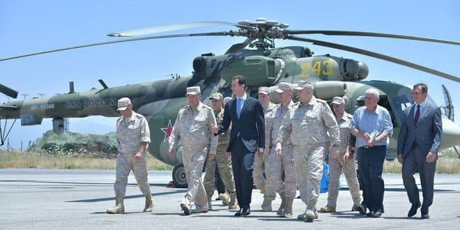 Asad Rossiyaning Suriyadagi aviabazasiga bordi 