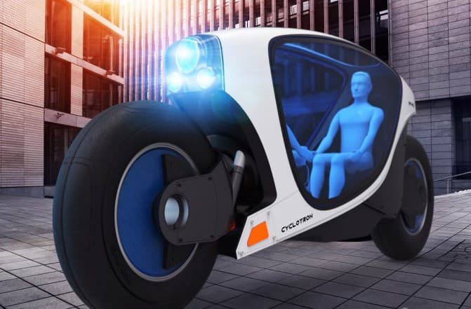 Ikki g‘ildirakli haydovchisiz Cyclotron elektromobili