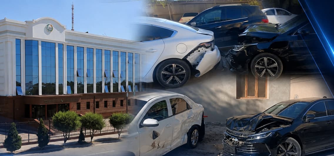 В Ургенче водитель BYD умышленно протаранил несколько машин