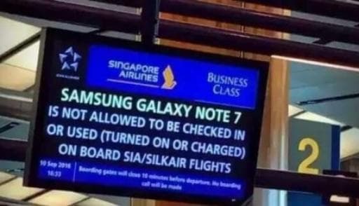Samsung kompaniyasi dunyo aeroportlarida Galaxy Note 7 almashinuv punktlarini ochmoqda