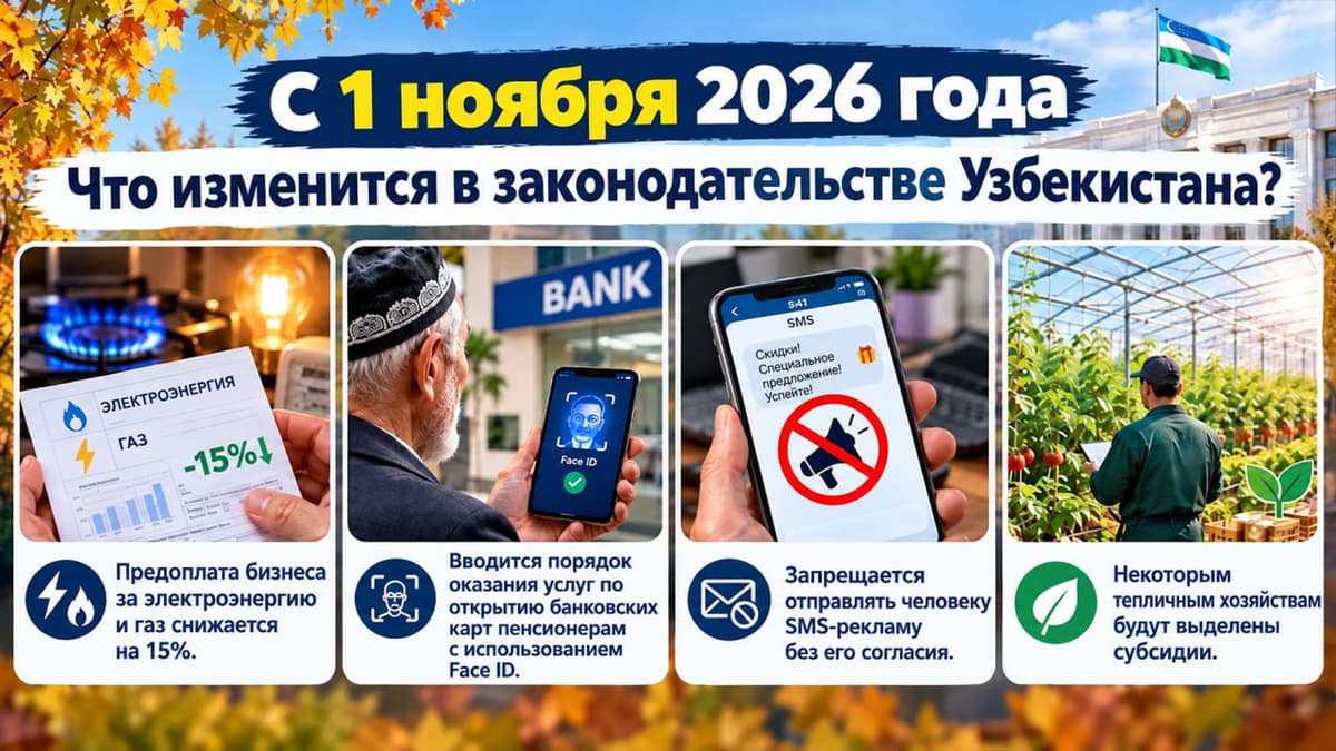 С 1 ноября: поддержка бизнеса, контроль SMS-рекламы и новая система поставок сжиженного газа