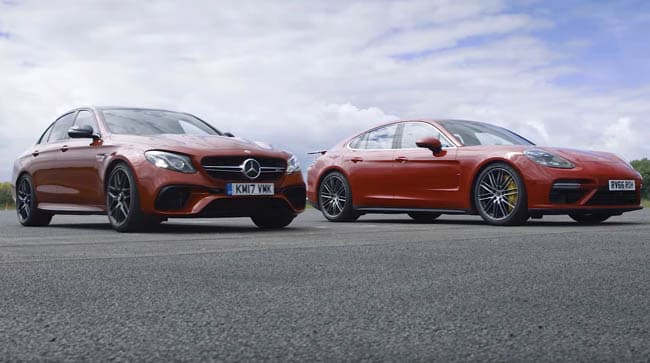 Video: Mercedes-AMG va Porsche sedanlari kuch sinashdi