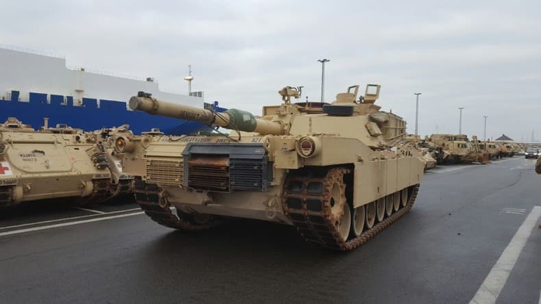 AQSh tanklarining Germaniyaga yetkazilishi videosi paydo bo‘ldi