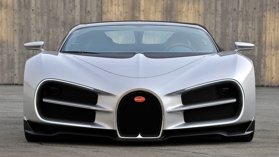 Bugatti Chiron giperkarining ilk dizaynerlik namunasi namoyish etildi