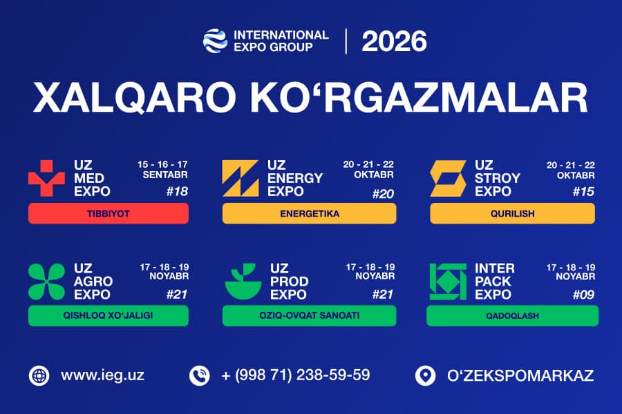 International Expo Group kuzgi xalqaro koʻrgazmalar turkumiga taklif etadi