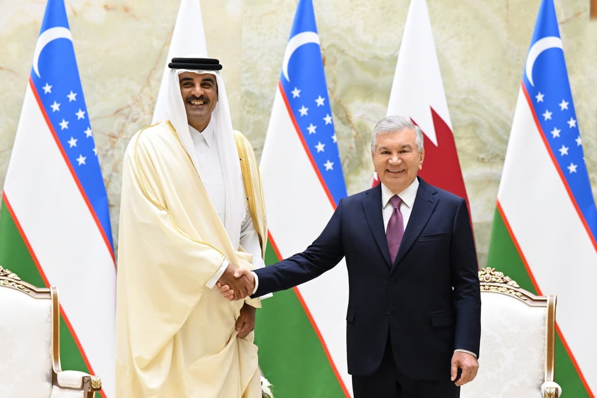 Qatar’s emir arrives in Uzbekistan on a working visit
