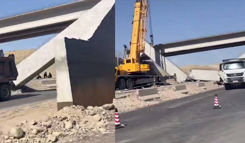 Qashqadaryoda yangi qurilayotgan ko‘prikning balkasi sinib tushdi