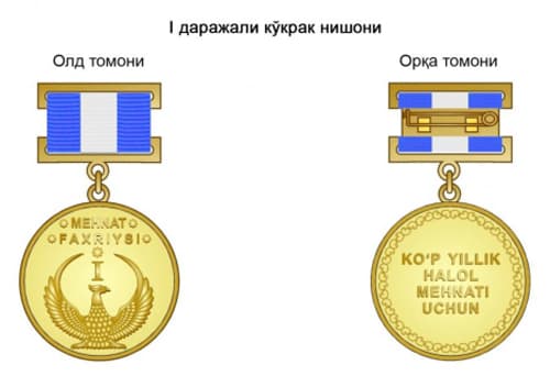 O‘zbekistonda yangi ko‘krak nishoni ta'sis etildi