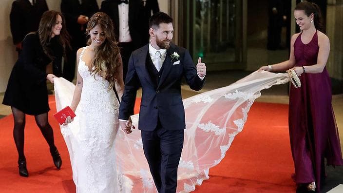 Lionel Messi va Antonella Rokkutstsoning nikoh to‘yi bo‘lib o‘tdi