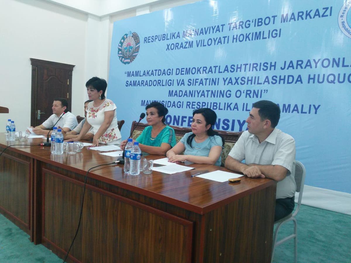 Xorazmda huquqiy madaniyatni oshirish mavzusida anjuman o‘tkazildi