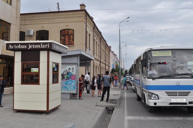 Samarqandda terminal o‘rnatilgan avtobuslar paydo bo‘ldi