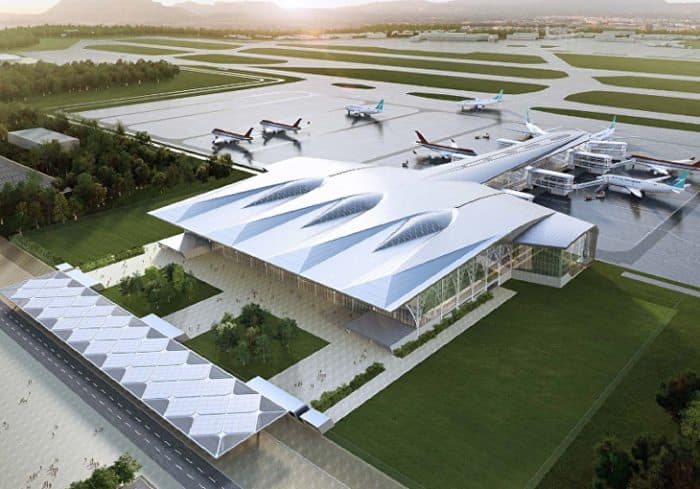 Toshkent aeroportining yangi terminali ko‘rinishi