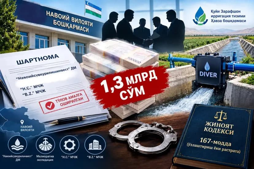 В Навои раскрыта схема хищения бюджетных средств