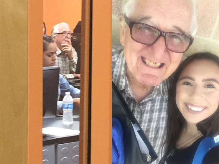 82 yoshli bobo nabirasi bilan bir kollejga o‘qishga kirdi