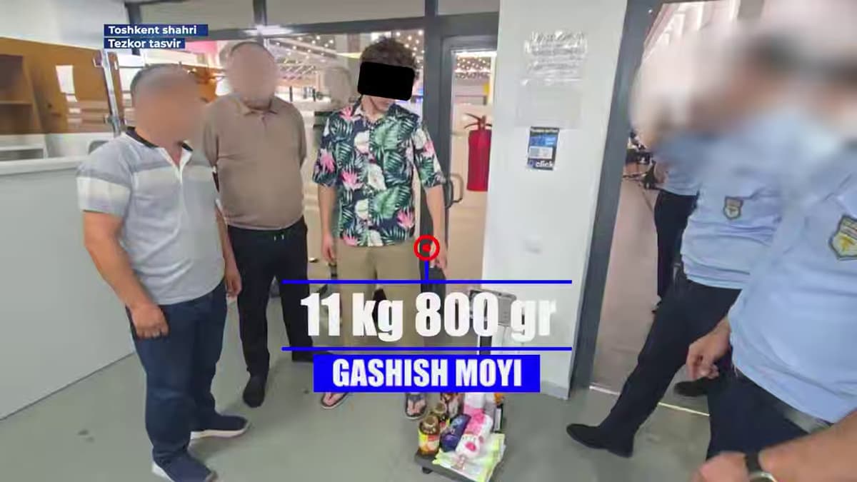 Тошкент аэропортида 11,8 кг гашиш мойи мусодара қилинди