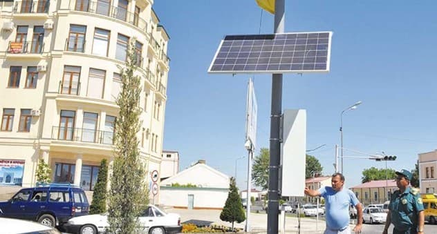Samarqandda qayd etish kameralari quyosh energiyasi quvvati bilan ishlatiladi