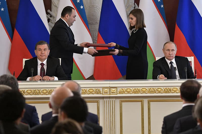 O‘zbekiston va Rossiya o‘rtasida imzolangan hujjatlar ro‘yxati