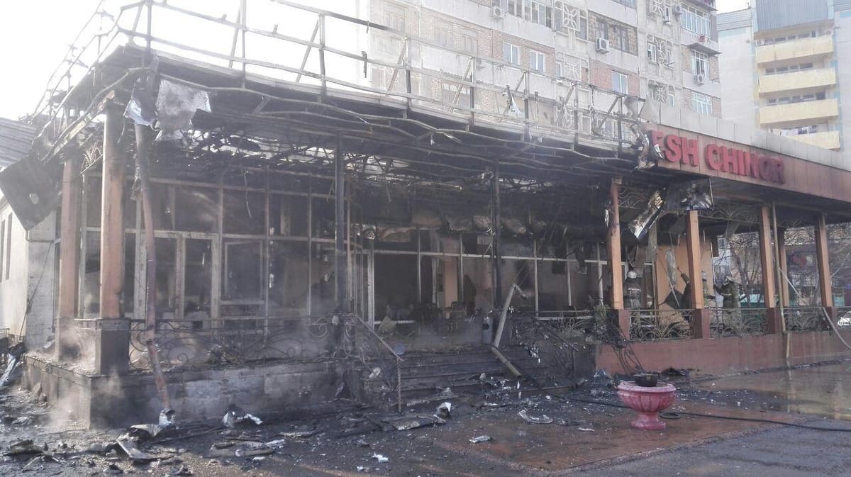 Toshkent shahridagi yana bir kafeda yirik yong‘in sodir bo‘ldi