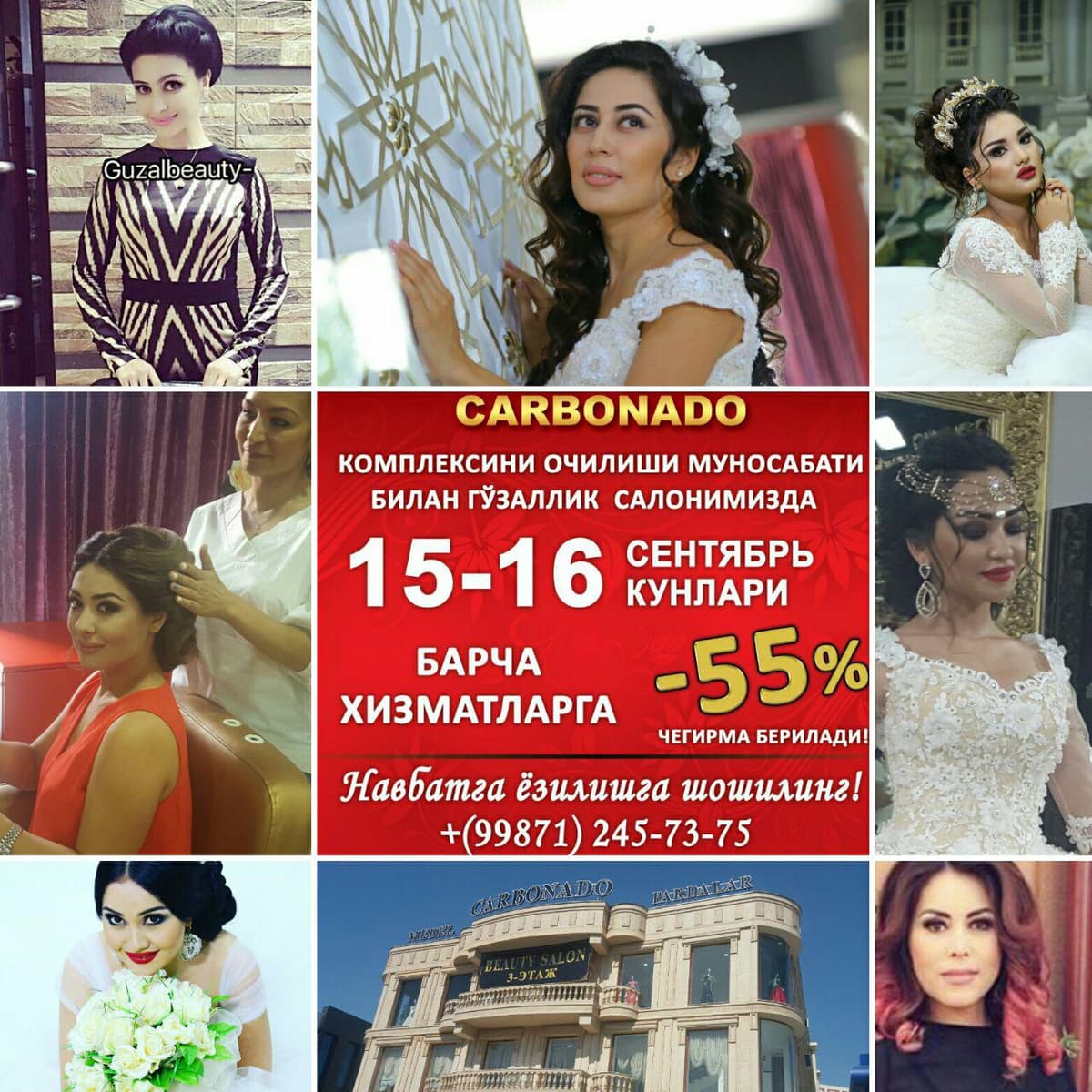 15 sentabrda Toshkentda Carbonado go‘zallik majmuasi ochilish marosimi bo‘ladi