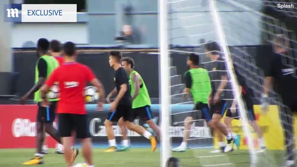Video: Neymar «Barselona» mashg‘uloti vaqtida asablarini jilovlay olmadi