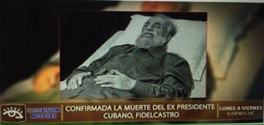 OAV Fidel Kastroning mum nusxasini uning o‘ligi bilan adashtirib qo‘ydi