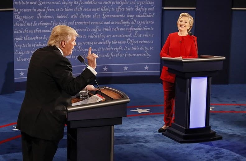 Hillari Klinton va Donald Trampning ilk teledebatlari natijasi ma'lum bo‘ldi