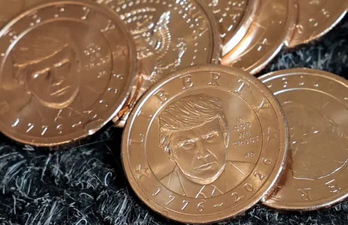 АҚШ Зарбхонаси Трамп тасвирланган бир долларлик коллекция тангасини чиқарди