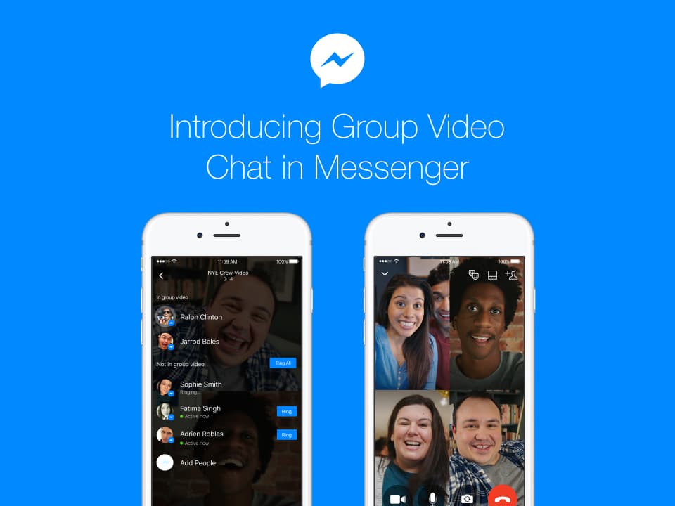 Facebook o‘z Messenger'ida guruh videochatlarini ishga tushirdi