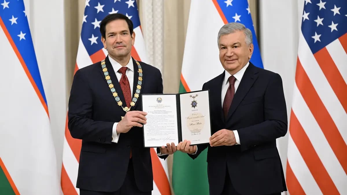 Rubio: Shavkat Mirziyoyev qoʻlidan orden olish men uchun katta sharaf boʻldi