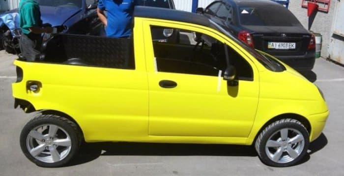 Ukrainada Matiz "pikap"ga aylantirildi