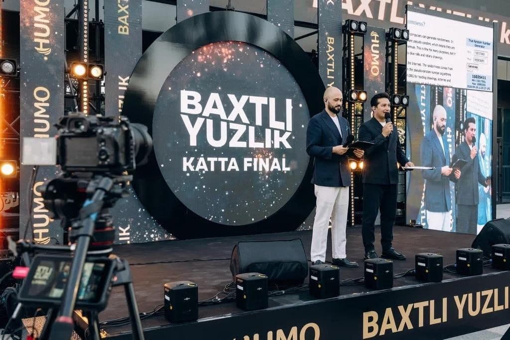 HUMOʼнинг BAXTLI YUZLIK кенг кўламли акцияси якунланди: тантанали финалда BYD Song Plus DM-i, iPhone Air ва пул мукофотлари ўйналди