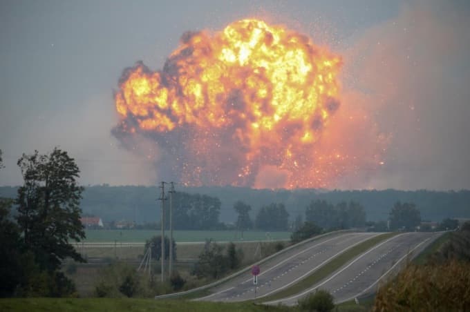 Ukrainadagi o‘q-dori omborida portlashlar ro‘y berdi