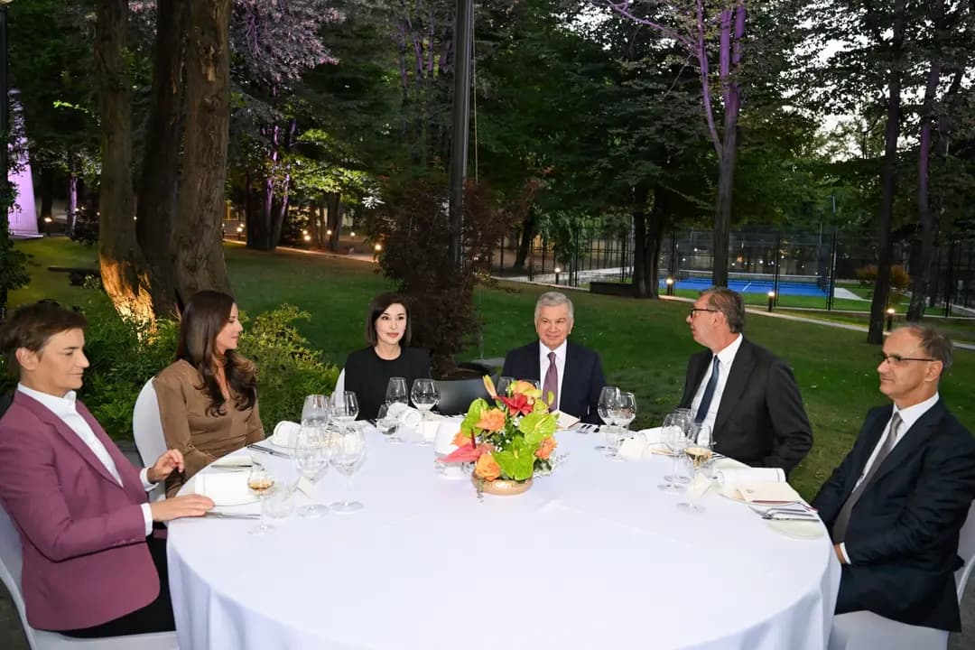 President of Uzbekistan attends official reception in Belgrade