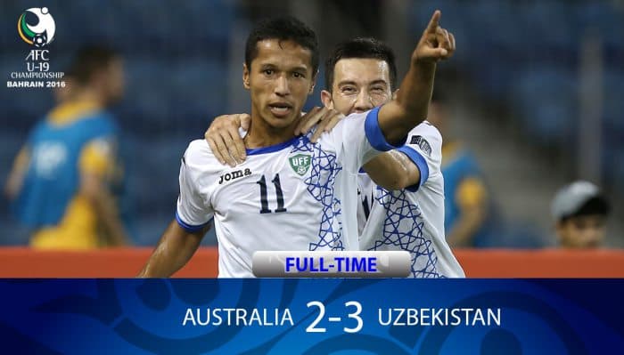 OCh-U19. O‘zbekiston Avstraliyaga qarshi 1 kishi kam bo‘lib o‘ynab g‘alaba qozondi va guruh masalasini hal qildi