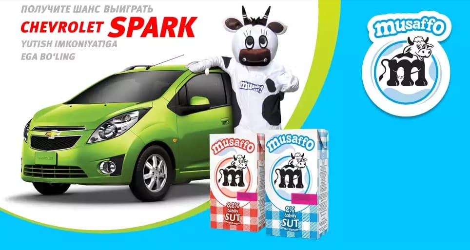 «Musaffo» aksiyasining omadli sohibiga Chevrolet SPARK nasib etdi