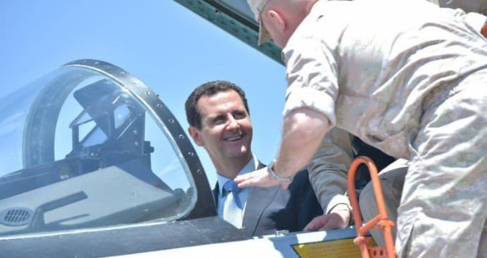 Bashar Asad o‘zini Su-35 uchuvchisi sifatida sinab ko‘rdi