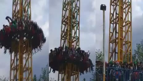 Turkiyada attraksionning trosi uzilishi oqibatida 10 ga yaqin odam jarohat oldi (video)