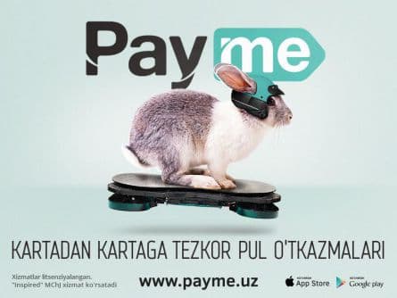 Payme - bir plastik kartadan boshqasiga pul o‘tkazish xizmati