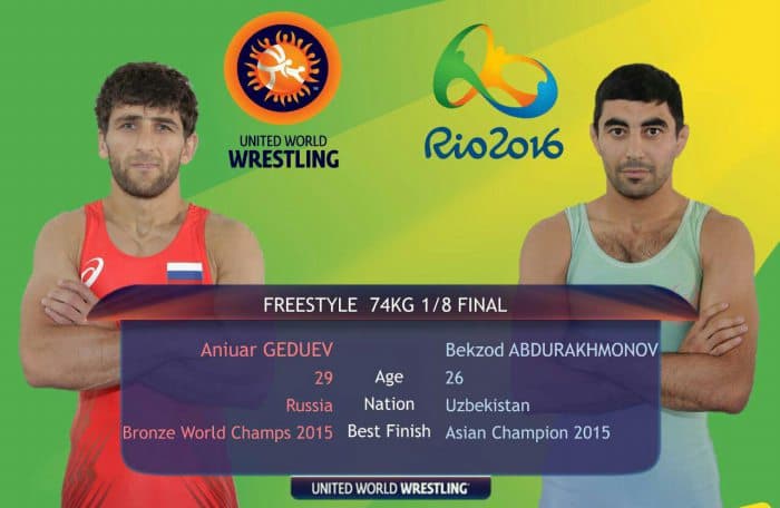 Rio-2016, erkin kurash. Bekzod Abdurahmonov ilk bosqichda rossiyalik raqibidan yengildi