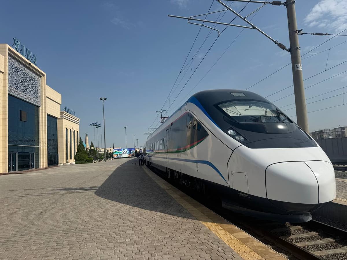 High-speed electric train starts service between Urgench and Khiva
