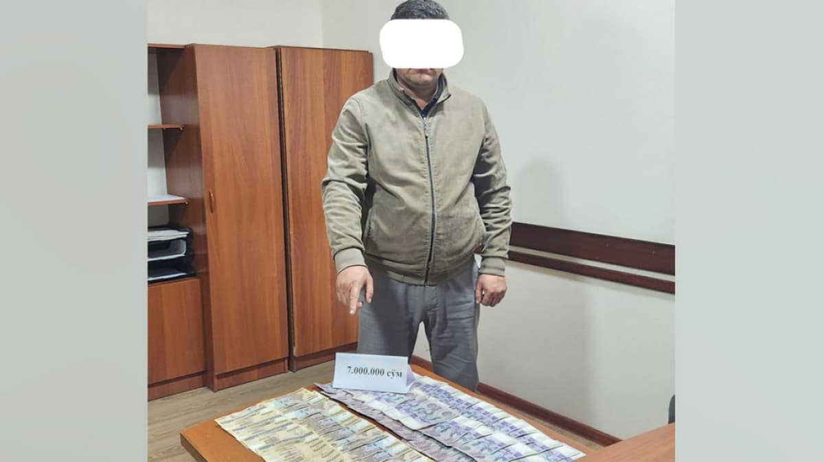 Governor’s assistant detained while receiving a bribe of 7 million soums in Andijan