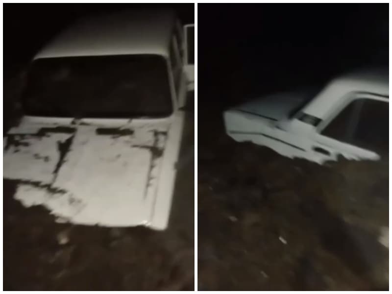 Жиззахда Жигули сел остида қолди